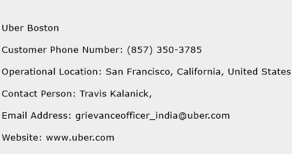 Uber Boston Phone Number Customer Service