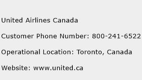 United Airlines Canada Phone Number Customer Service
