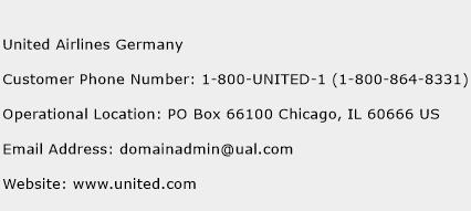 United Airlines Germany Phone Number Customer Service