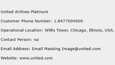 United Airlines Platinum Phone Number Customer Service