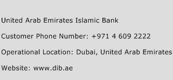 United Arab Emirates Islamic Bank Phone Number Customer Service