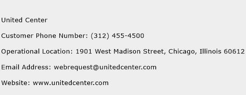 United Center Phone Number Customer Service