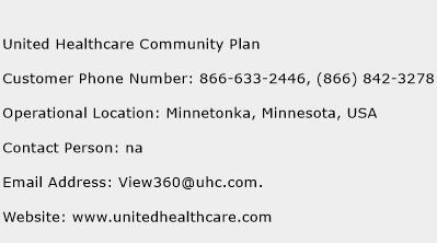 United Healthcare Community Plan Phone Number Customer Service