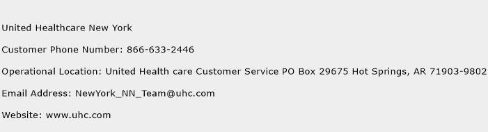 United Healthcare New York Phone Number Customer Service
