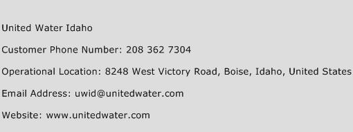United Water Idaho Phone Number Customer Service