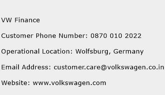 VW Finance Phone Number Customer Service