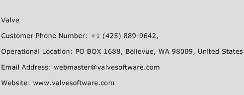 Valve Phone Number Customer Service