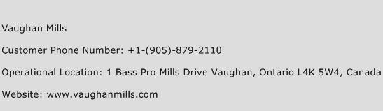 Vaughan Mills Phone Number Customer Service