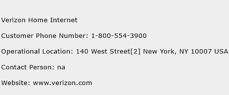 Verizon Home Internet Phone Number Customer Service