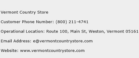 Vermont Country Store Phone Number Customer Service