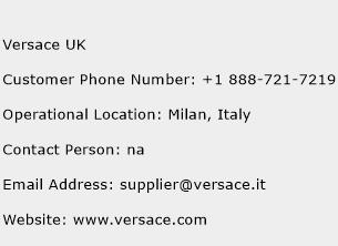 Versace UK Phone Number Customer Service
