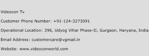 Videocon TV Phone Number Customer Service