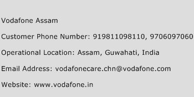 Vodafone Assam Phone Number Customer Service