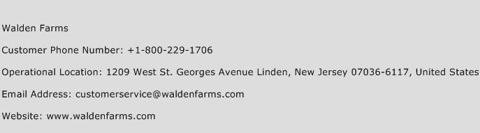 Walden Farms Phone Number Customer Service