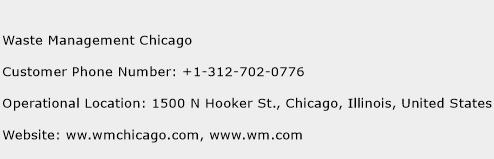 Waste Management Chicago Contact Number | Waste Management Chicago Customer Service Number