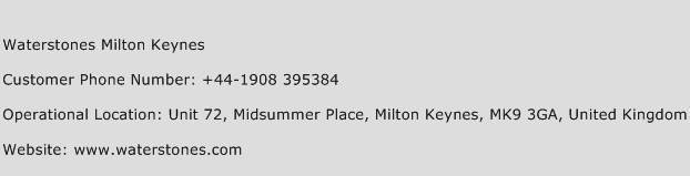 Waterstones Milton Keynes Phone Number Customer Service