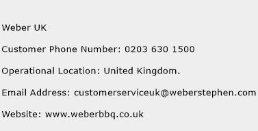 Weber UK Phone Number Customer Service