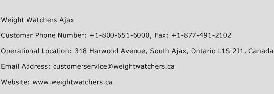 Weight Watchers Ajax Number | Weight Watchers Ajax Customer Service Phone Number | Weight ...