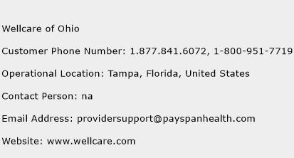 Wellcare of Ohio Phone Number Customer Service