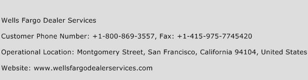 Wells Fargo Dealer Services Phone Number Customer Service