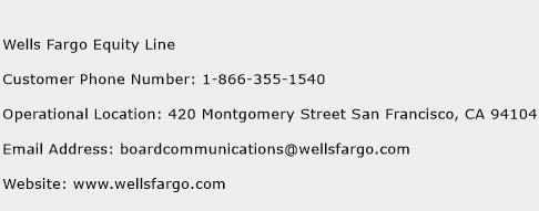 Wells Fargo Equity Line Phone Number Customer Service