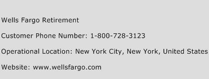 Wells Fargo Retirement Phone Number Customer Service