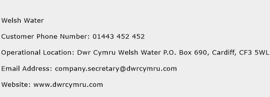 Welsh Water Phone Number Customer Service