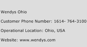 Wendys Ohio Phone Number Customer Service