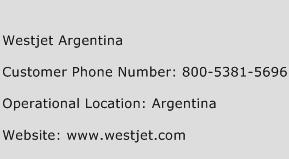 Westjet Argentina Phone Number Customer Service