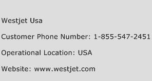 Westjet Usa Phone Number Customer Service