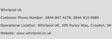 Whirlpool Uk Phone Number Customer Service