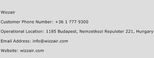 Wizzair Phone Number Customer Service