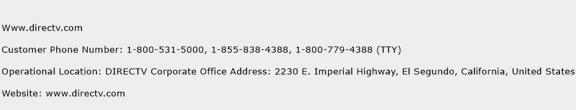 Www.DirecTV.Com Phone Number Customer Service