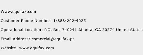 Www.equifax.com Phone Number Customer Service