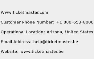 Www.ticketmaster.com Phone Number Customer Service