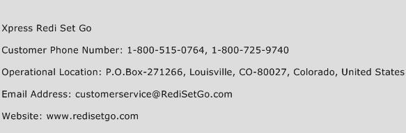 Xpress Redi Set Go Phone Number Customer Service