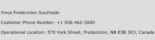 Ymca Fredericton Southside Phone Number Customer Service