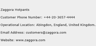 Zaggora Hotpants Phone Number Customer Service