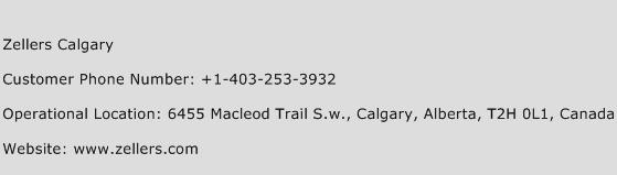 Zellers Calgary Phone Number Customer Service