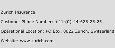 Zurich Insurance Phone Number Customer Service